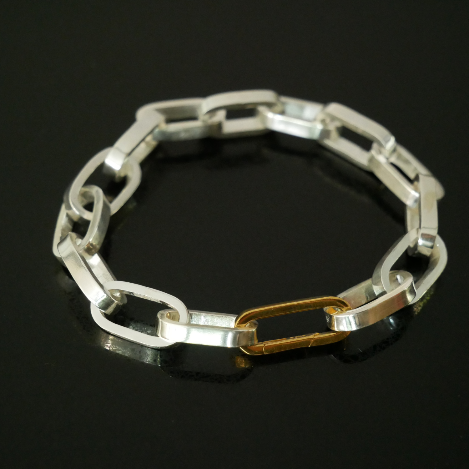 Chunky silver link bracelet