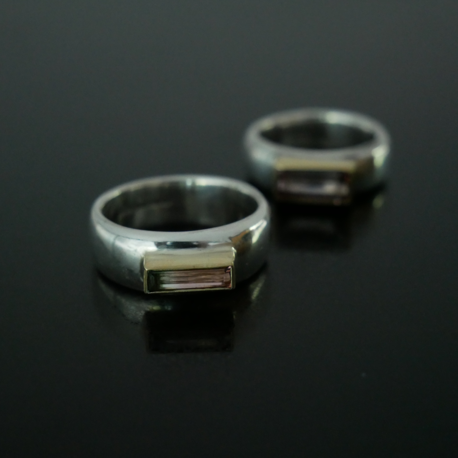 bi-colour tourmaline ring
